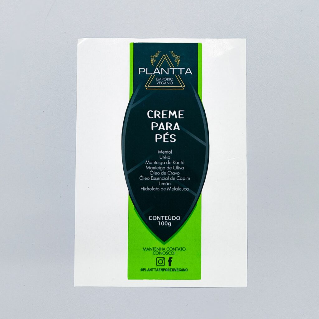 Rótulo adesivo personalizado em BOPP e vinil para cosméticos